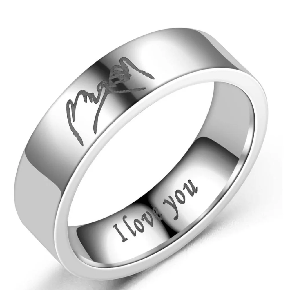 Pinky Promise Couple Rings Hand in Hand Ring Stainless Steel